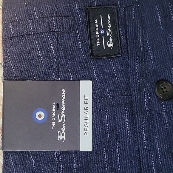 The Original Ben Sherman Men's Blue Regular Fit Stretch Shorts - Size 32 - Picture 5 of 12